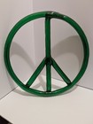 Vintage Lucite Acrylic Peace Sign 13    Mod Wall Decor Green Mid Century Modern 
