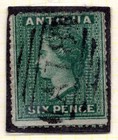 Antigua 1862 Six Pence Blue Green Perf 14x16 S g    4 Scott   1 Unwatermarked