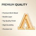 2 Pack Official Greek Wooden Letters For Crafts  Lambda - 2  Classic Font Double