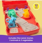 Kinetic Sand  Sandy Farm Set With 12oz Play Sand  6 Tools   Molds  Reusable Barn
