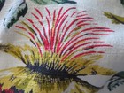 Vintage Florida Beach Meets Mcm Barkcloth Lipstick Red Floral On White 40 s  2