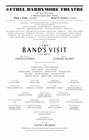 The Band s Visit   2017 Broadway Playbill  Tony Shalhoub  Katrina Lenk