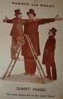 Antique Advertisement Barnum And Bailey Giant Hugo With Biography On Back