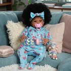 Realistic Black Reborn Dolls Vinyl Lifelike Newborn African American Baby Girl