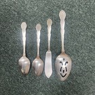 1881 Rogers Oneida Silverplate Flatware Flirtation Pattern 4pc Lot    1959 Vintage