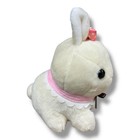 Amuse Vanilla Plush  baby Bunny Pink Polka Dot Bow Stuffed Toy