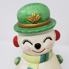Vintage Snowman Coin Bank Ceramic Handmade My Japan 7  H 1960 70s