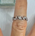 2 30ct Round Cut Moissanite Vintage Engagement Ring 14k White Gold Plated