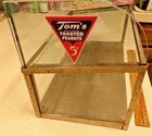 Antique Toms Store Counter Display Case - Original Glass - Very Nice Display