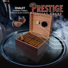Prestige Import Group Chalet Cherry Cigar Humidor Box  fast Free Shipping 
