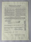 Meyer Lansky Original Signed Stock Certificate 1969 New York City Mafia