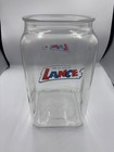 Vintage Large Lance Countertop Cracker Jar 13    Heavy Glass 2 Gallon No Lid