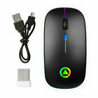 2 4ghz Wireless Optical Mouse Usb Rechargeable Rgb Cordless Mice For Pc Laptop