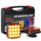 2x Rechargeable Led Strobe Light Car Truck Emergency Safety Warning Flash Beacon