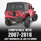 4 Pcs Front   Rear Fender Flares For 2007-2018 Jeep Wrangler Jk Jku Unlimited