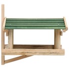 Bird Feeder Green And Natural Wood Solid Fir Wood Small Vidaxl