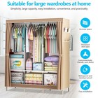 67 In Heavy-duty Wardrobe Clothes Storage Portable Closet Organizer With Cover