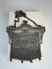 Antique German Silver Mesh Purse Nouveau Chain Handbag
