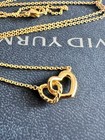 David Yurman18k Gold Interlocking Double Heart Necklace