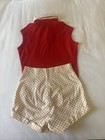 Vtg Jantzen 1950s Womens Sunclothes Matching Shorts   Top   rare  Size 12