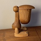Vintage Mcm J V Orel Wood Pelican Bird Swank Zoo Line Mid Century Modern