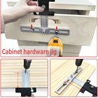 Tourace Cabinet Handle Jig Aluminum Template Tool Red Woodworking Ruler