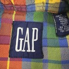 Vintage 90s Gap Cotton Colorful Plaid Flannel Long Sleeve Button Up Shirt Size M