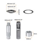 20pcs 20mm Grommet Tool Kit With Hole Punch Grommet Setter Tools Black