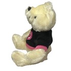 Dan Dee Teddy Bear Tan Plush Black Sweater Pink Heart Small Stuffed Animal 2007
