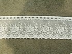  Window Valance Lace  Ivory Rose Design 60 w X 12 l  