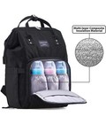 Kiddycare Diaper Bag Backpack   Adjustable Shoulder Straps  - Black