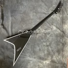 5 String Black Fly V Electric Bass Guitar Solid Body Active Pickup Black Part