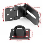 3 Inch 90 Degree Padlock Hasp  Matte Black  2 Pack Stainless Steel  Safety Right