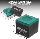 New Premium Pool Cue Chalk Cube Green Billiards Pool Stick- Set Of 12 Pack
