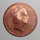 1997 Bermuda 1 Cent Coin Wild Boar Pig Hog Animal Wildlife