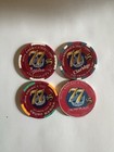 Miss America 1997    tara Holland    Ac - Set Of 4 -  5 Chips Uncirculated 