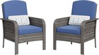 Garvee 2-piece Outdoor Wicker Conversation Set rattan Patio Sofa For Balcony New