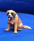 Retired Hagen Renaker St Bernard Dog With Rescue Barrel