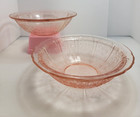 Jeannette Cherry Blossom Pink Depression Glass 8 1 2  Serving Bowls Set Of 2