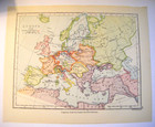 Original 1899 Antique Map Europe 1730 Boundary Of The Empire