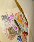 Box Full Of Stamps From An Estate Sale