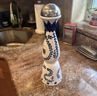 Clase Azul Tequila Reposado Empty Bottle Pottery Hand Painted White Blue 750ml