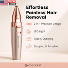 Eyebrow   Facial Trimmer  2 In1 Rechargeable Facial Hair Removal   Eyebrow Shave