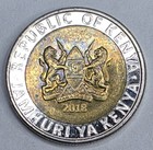 2018 Kenya 5 Five Shillings - Kenyan Bi-metallic World Coin - Rhinoceros 