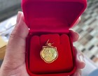 Thai Amulet Tiger Pendant Lp Pern Waterproof Pure Gold Frame Wat Bang Phra Power