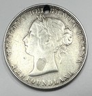 50 Cents Canada 1873 Newfoundland Silver Pierced Mintage 32 000 Ref80812