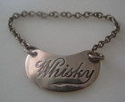 Antique 1937 Asprey   Co  Sterling Whisky Tot   1965 Tot Whisky Decanter Label 