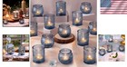 Blue Votive Candle Holders Set Tea Light Holders For Wedding Party Decor