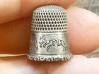 Antique Simon   s Sterling Thimble    cow Jumped Over The Moon    Size 4 As Is