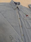 Vintage Legacy Mens Large Bruce Springsteen Gears Embroidered Denim Button Down 